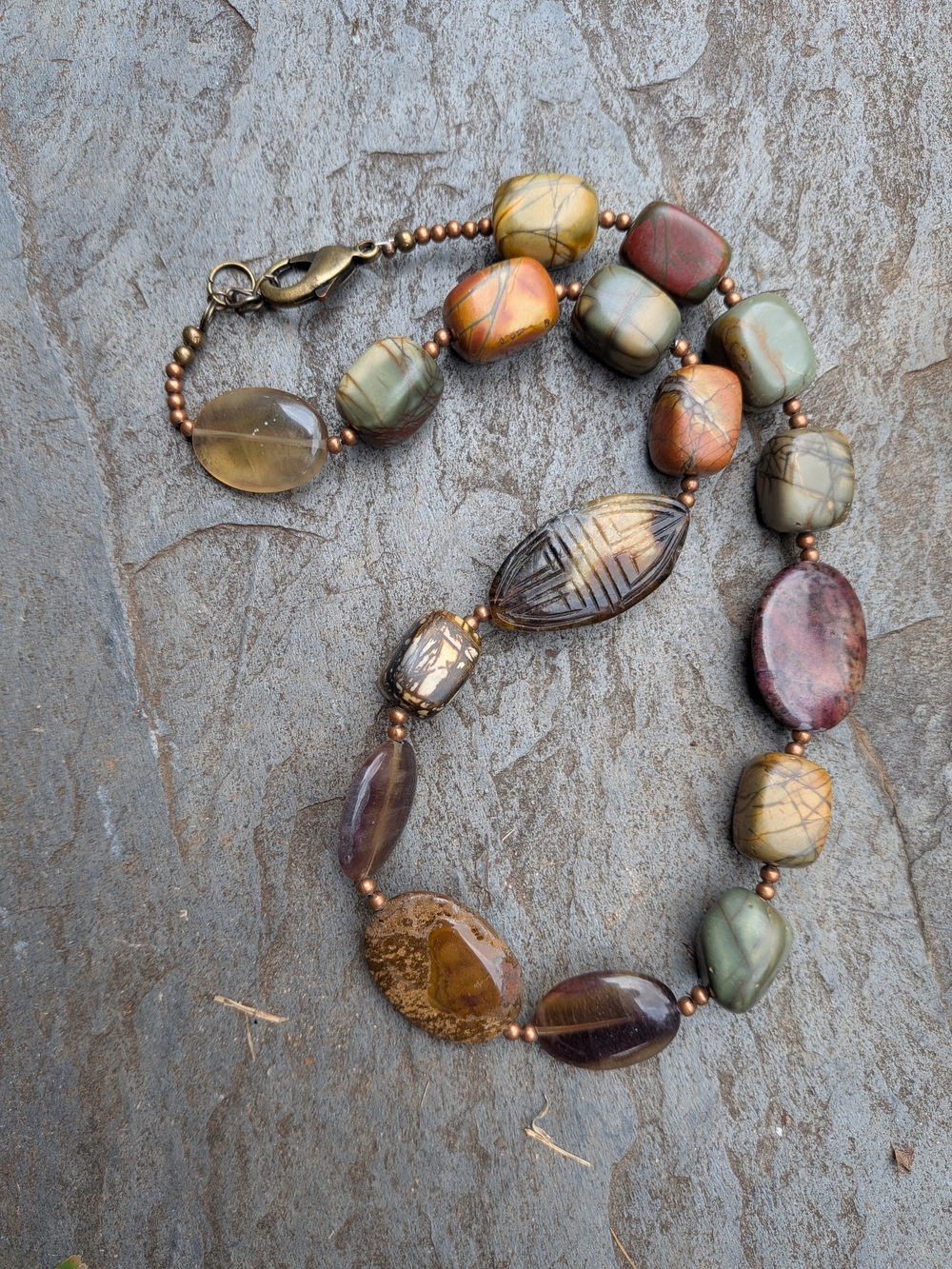 Multicolor Beaded Stone Necklace - Women Jewelry